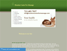 Tablet Screenshot of houstoncenterformassage.com